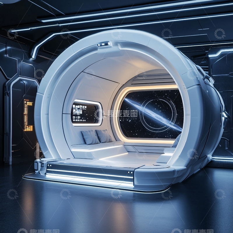 高清大图下载【趣麦麦图】宇宙飞船卧室1