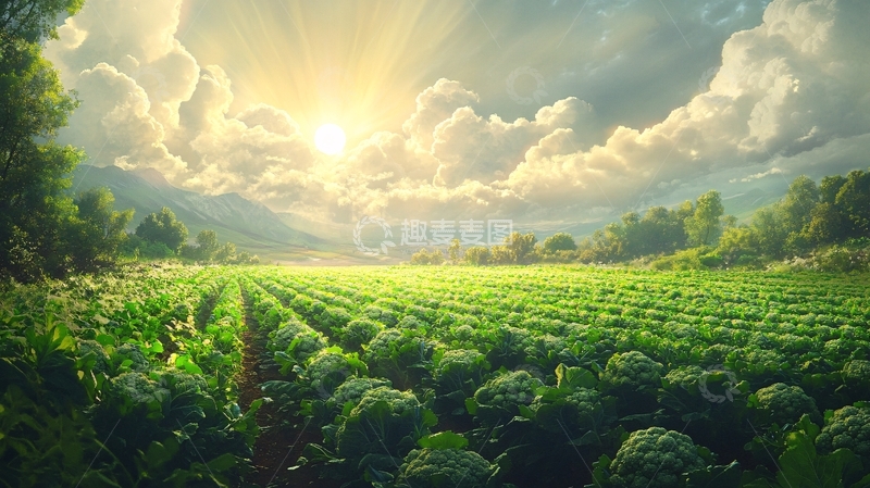 高清大图下载【趣麦麦图】清晨菜地8