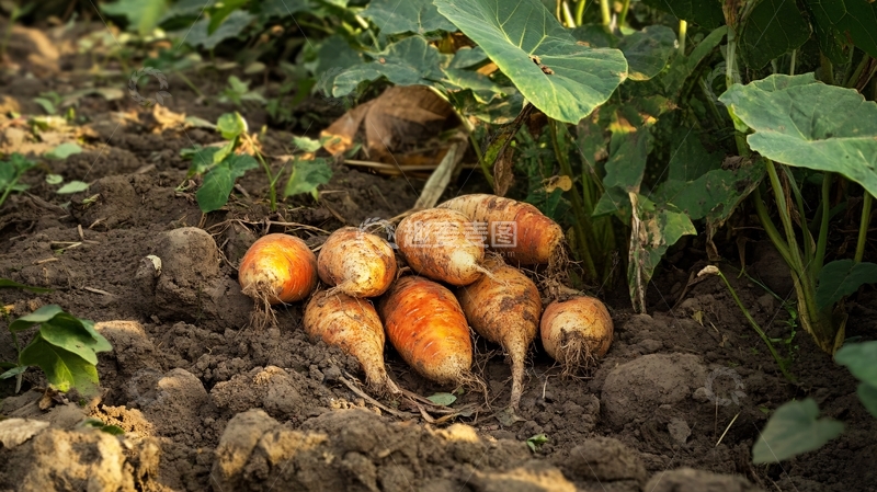 高清大图下载【趣麦麦图】新鲜地里的红苕4