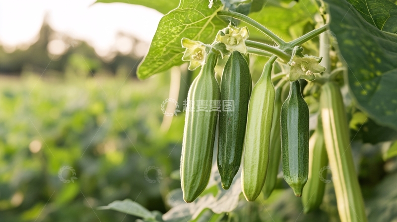 高清大图下载【趣麦麦图】秋葵高清图