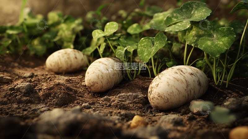 高清大图下载【趣麦麦图】土里芋头
