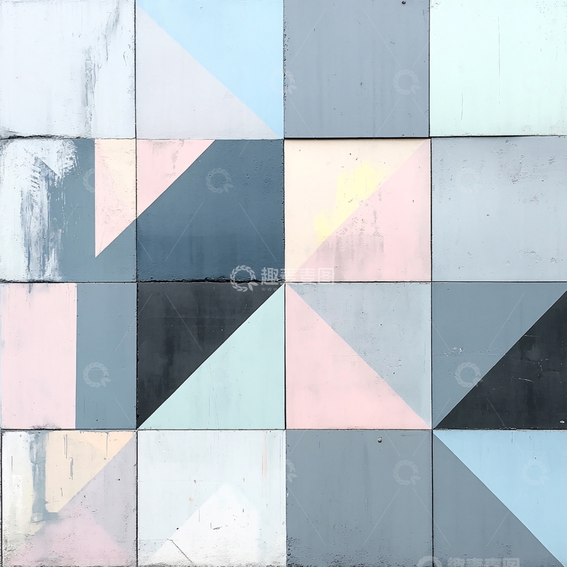 高清大图下载【趣麦麦图】艺术墙彩色墙色块墙3
