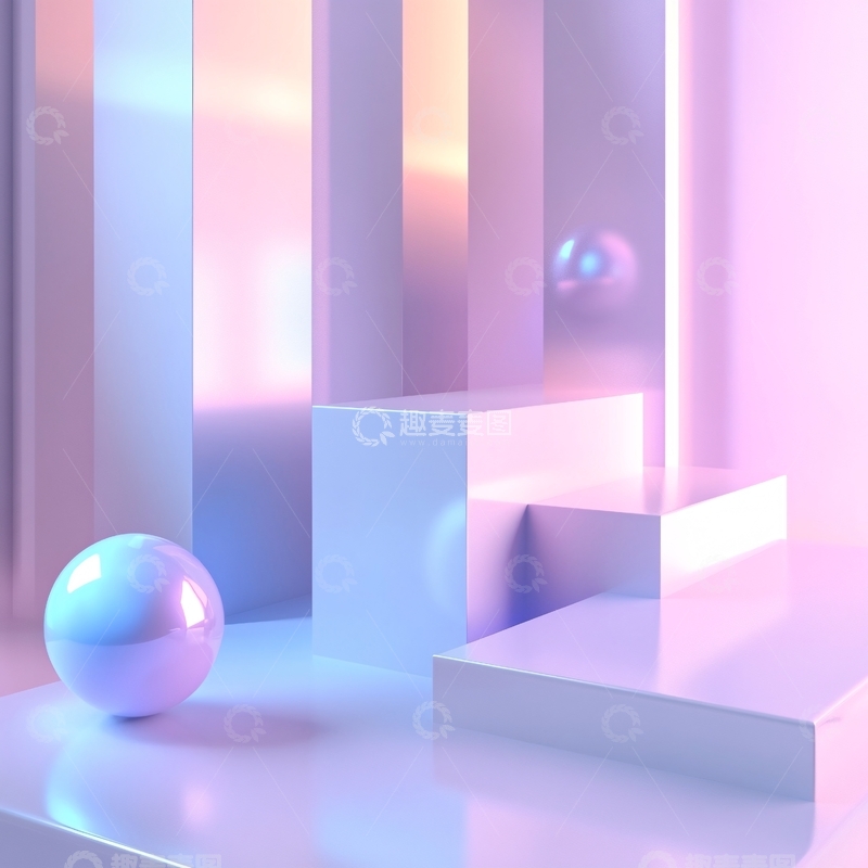 高清大图下载【趣麦麦图】立体渐变发光体设计10