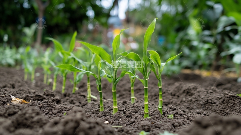 高清大图下载【趣麦麦图】竹笋生长土壤新鲜