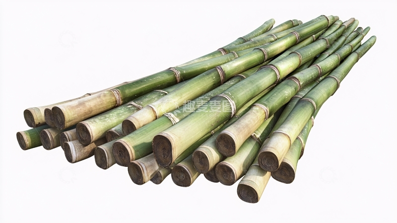 高清大图下载【趣麦麦图】捆甘蔗竹篾