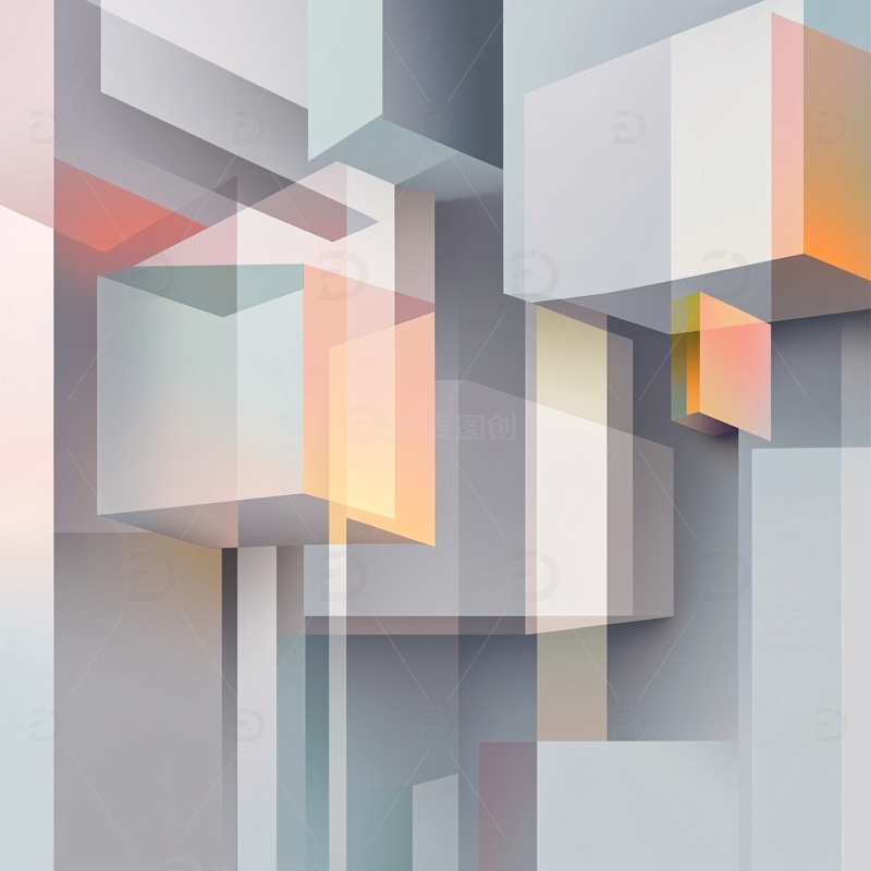 高清大图下载【趣麦麦图】立体现代背景