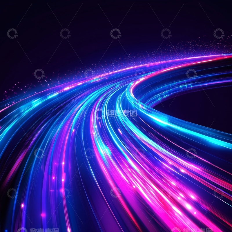 高清大图下载【趣麦麦图】科技曲线飘逸动感