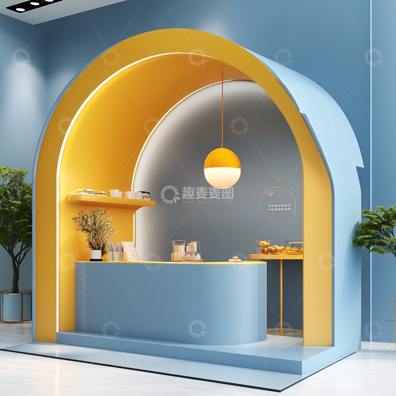 高清大图下载【趣麦麦图】甜品店美陈展示