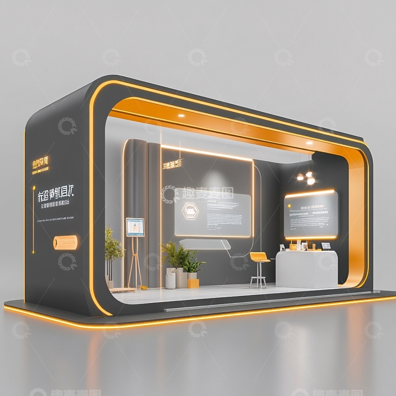 高清大图下载【趣麦麦图】科技灰展台