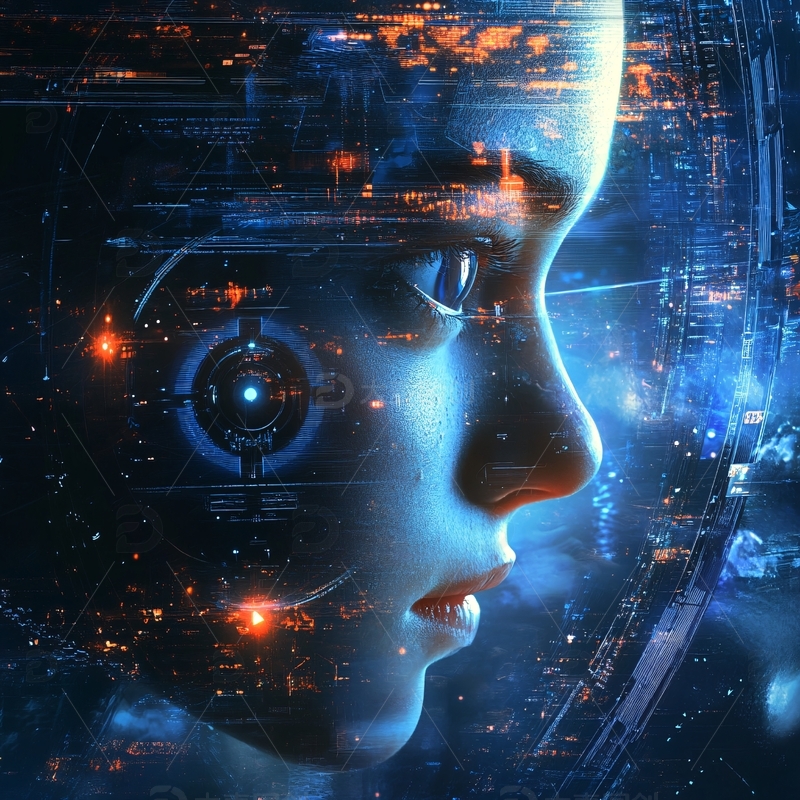 高清大图下载【趣麦麦图】人工智能海报背景