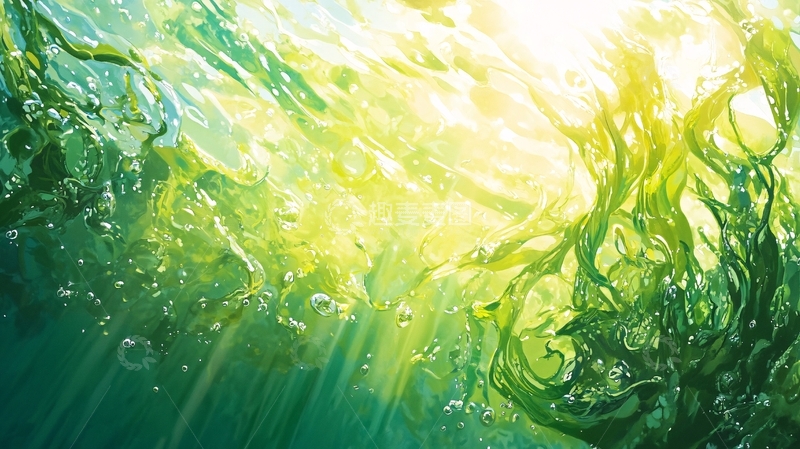高清大图下载【趣麦麦图】海藻插画1