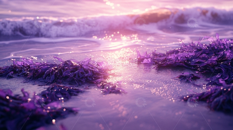 高清大图下载【趣麦麦图】紫色的海水1