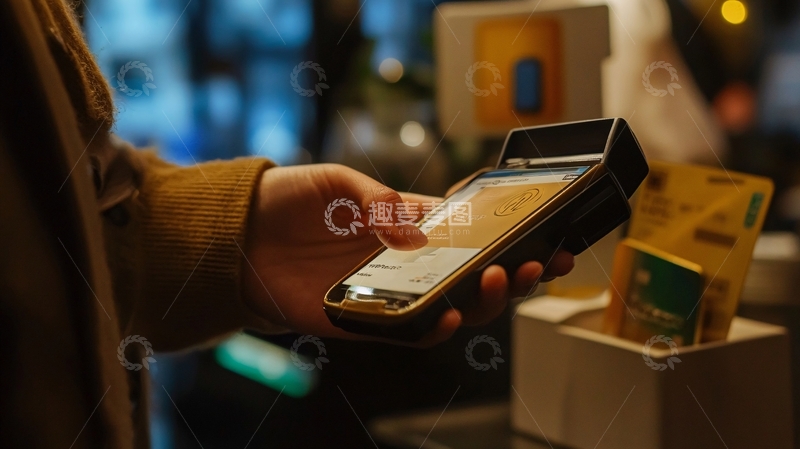 高清大图下载【趣麦麦图】移动支付零售终端1