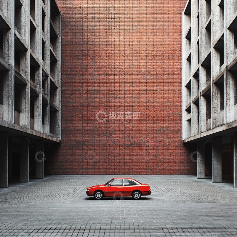 高清大图下载【趣麦麦图】红色车位