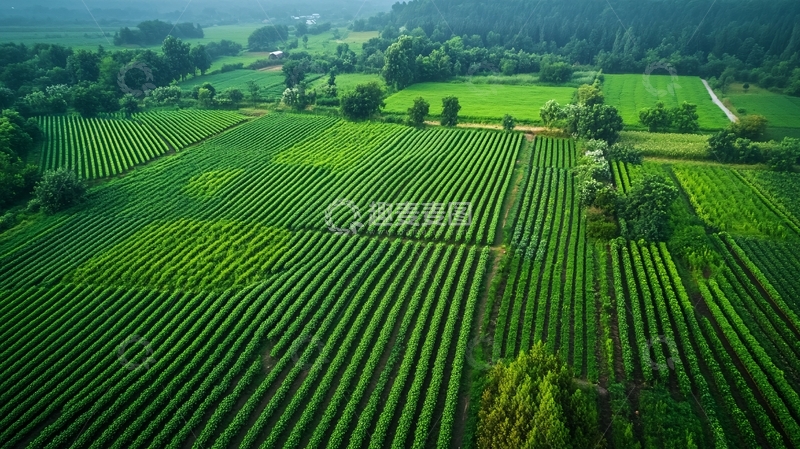 高清大图下载【趣麦麦图】航拍茶山茶园