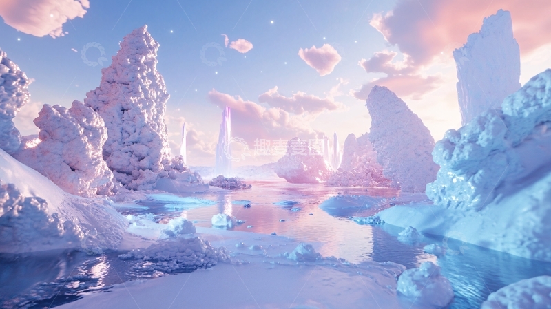 高清大图下载【趣麦麦图】雪山大场景