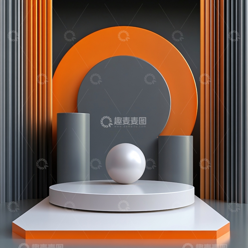 高清大图下载【趣麦麦图】带球体的讲台