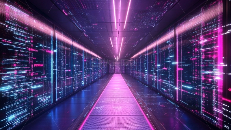 高清大图下载【趣麦麦图】服务器走廊1