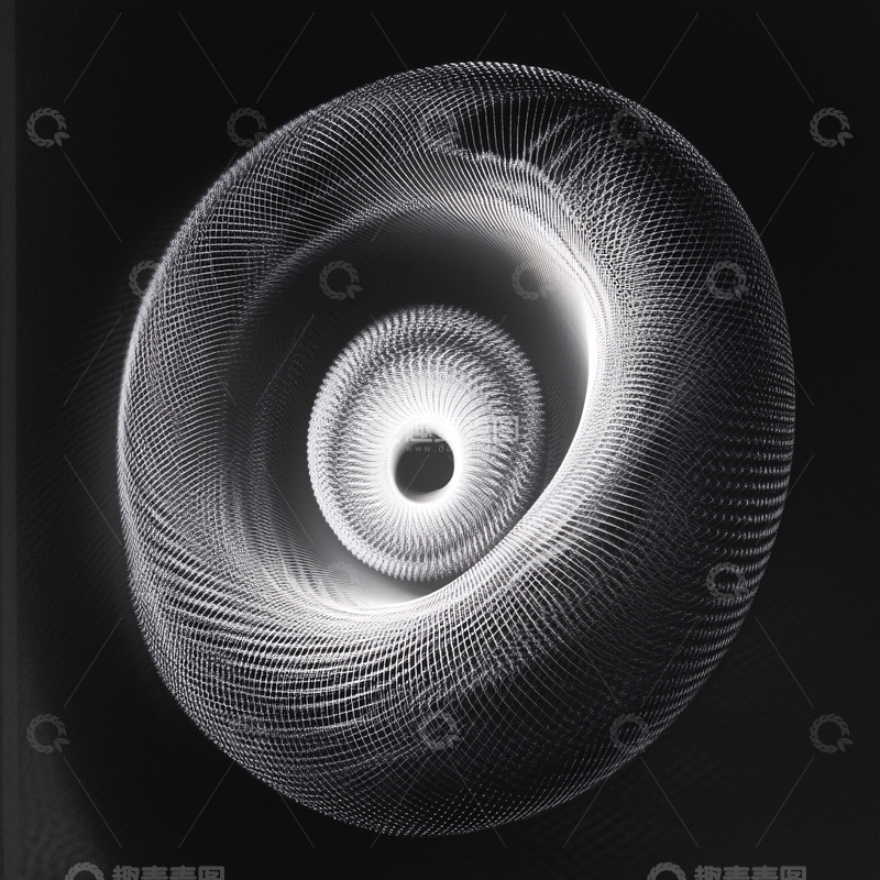 高清大图下载【趣麦麦图】黑白螺旋线条