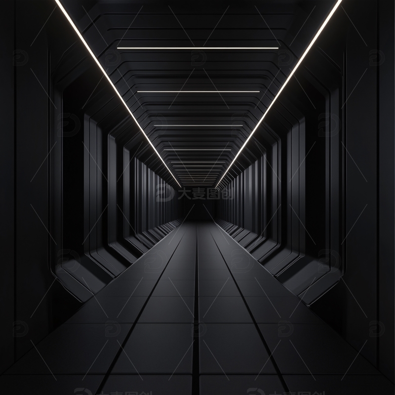 高清大图下载【趣麦麦图】科幻灯光走廊3
