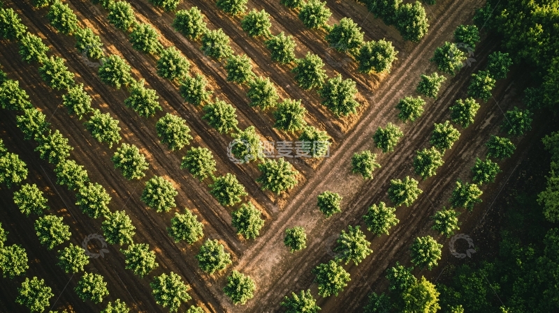 高清大图下载【趣麦麦图】果园航拍