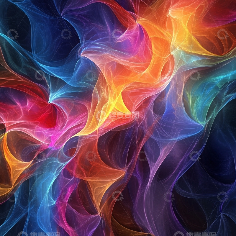 高清大图下载【趣麦麦图】抽象线条绚丽彩色纹理