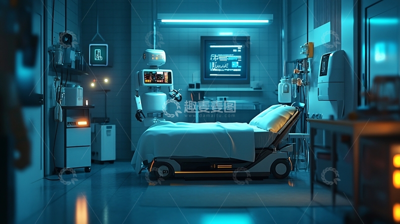 高清大图下载【趣麦麦图】高科技病床