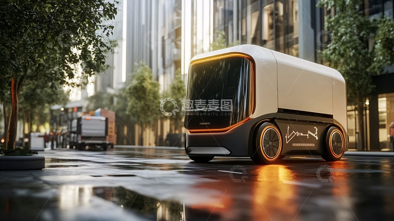 高清大图下载【趣麦麦图】无人驾驶运输车