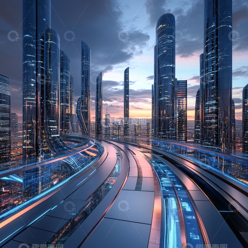 高清大图下载【趣麦麦图】科技感城市1