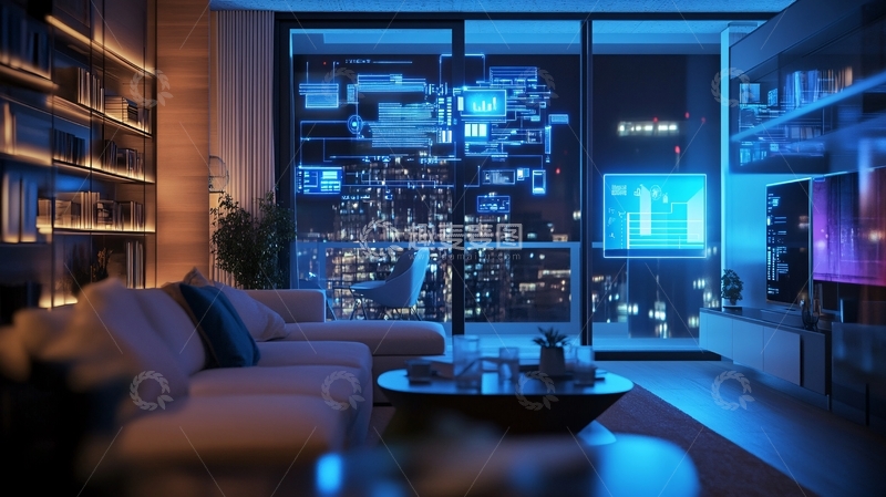 高清大图下载【趣麦麦图】智慧客厅1
