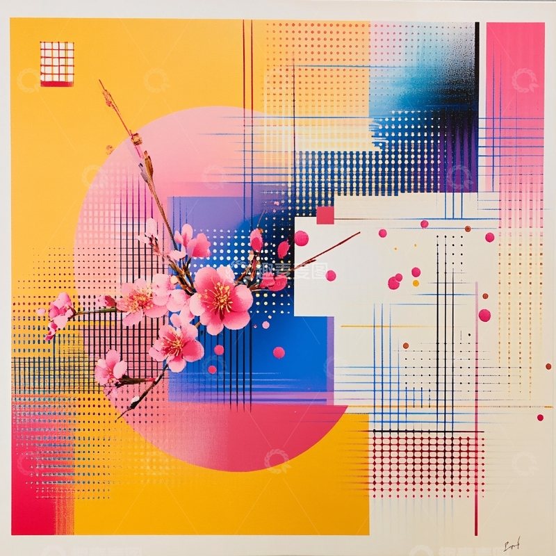 高清大图下载【趣麦麦图】抽象无框画源文件