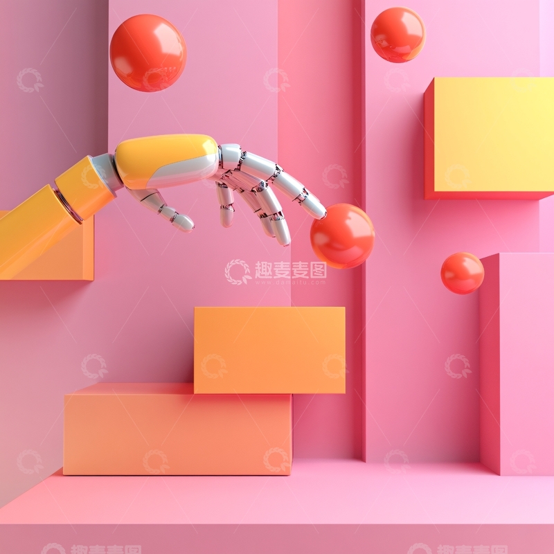 高清大图下载【趣麦麦图】粉红人工智能4