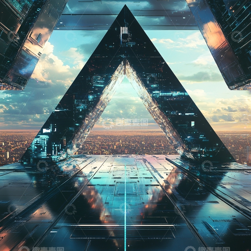 高清大图下载【趣麦麦图】科技金字塔