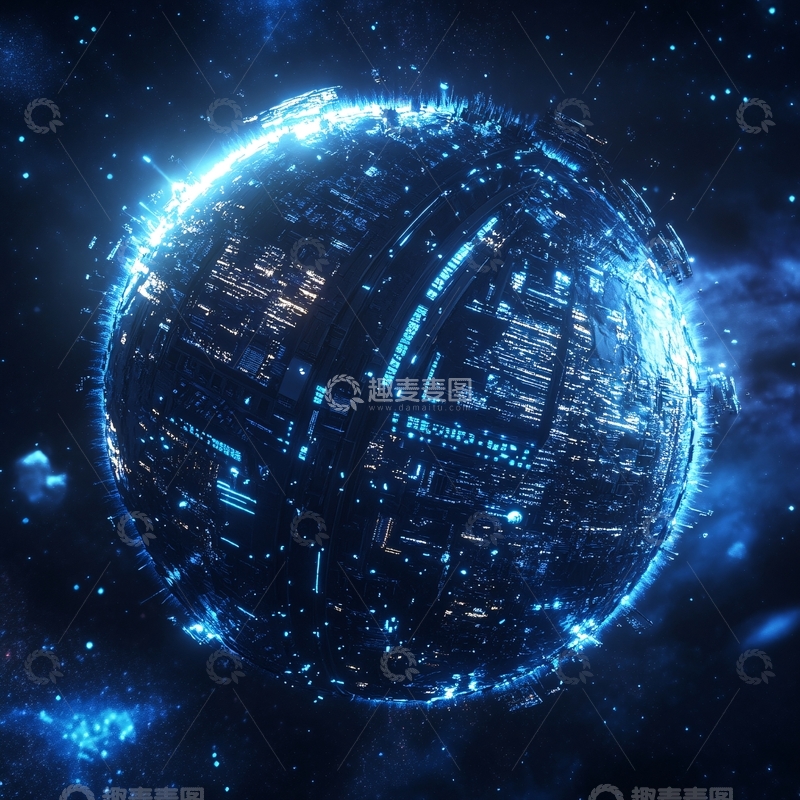 高清大图下载【趣麦麦图】科技感星球1
