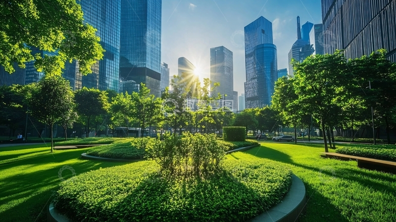 高清大图下载【趣麦麦图】城市绿化城市建筑