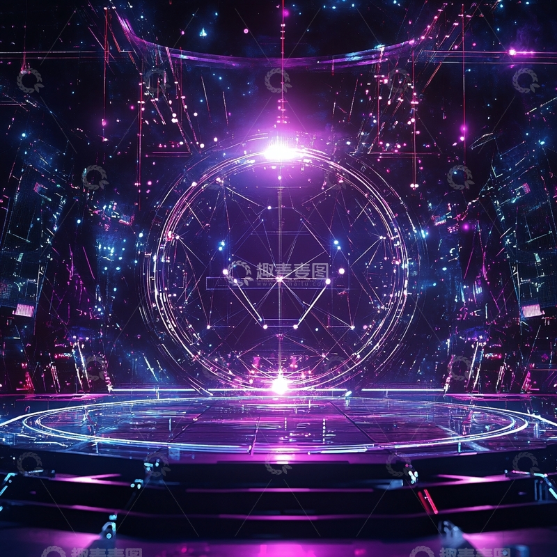 高清大图下载【趣麦麦图】科技风舞台