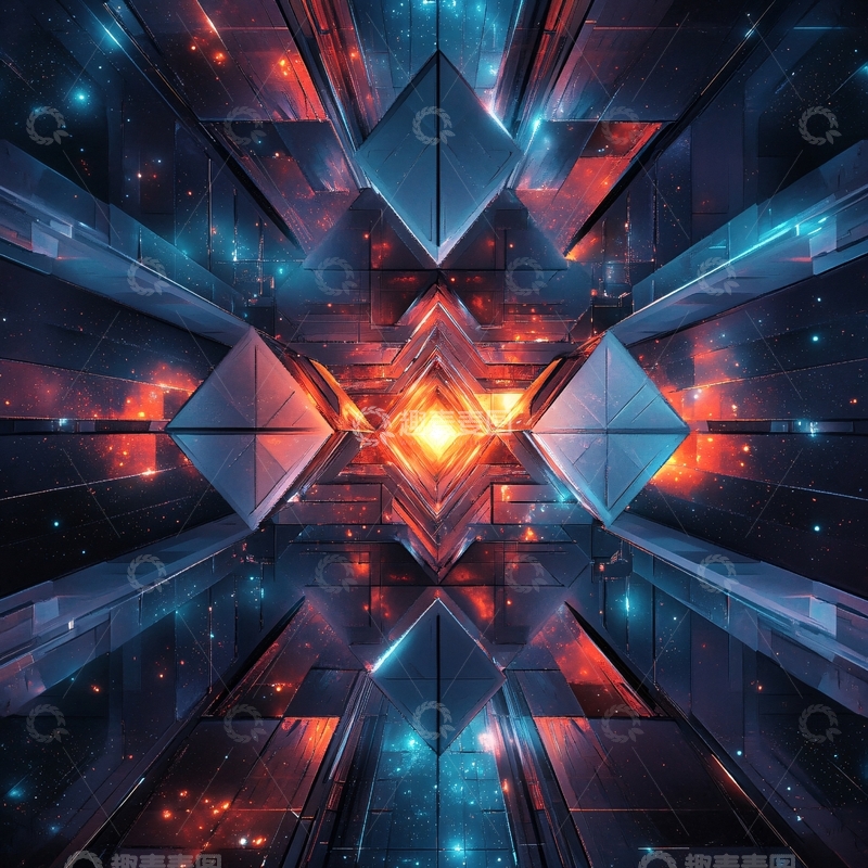 高清大图下载【趣麦麦图】炫酷菱形背景