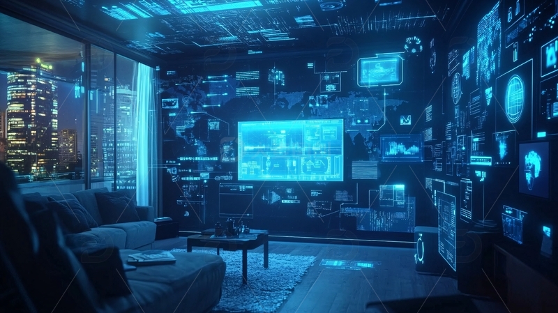 高清大图下载【趣麦麦图】智能家居仪表板