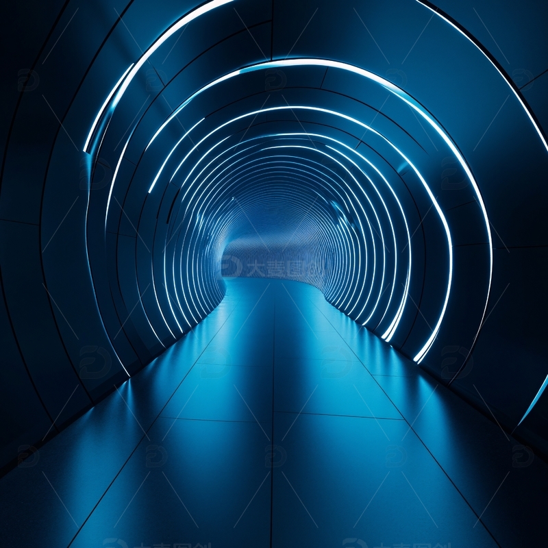高清大图下载【趣麦麦图】科技感隧道29