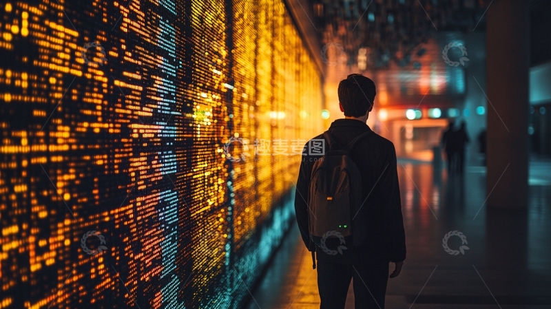 高清大图下载【趣麦麦图】旅客背影