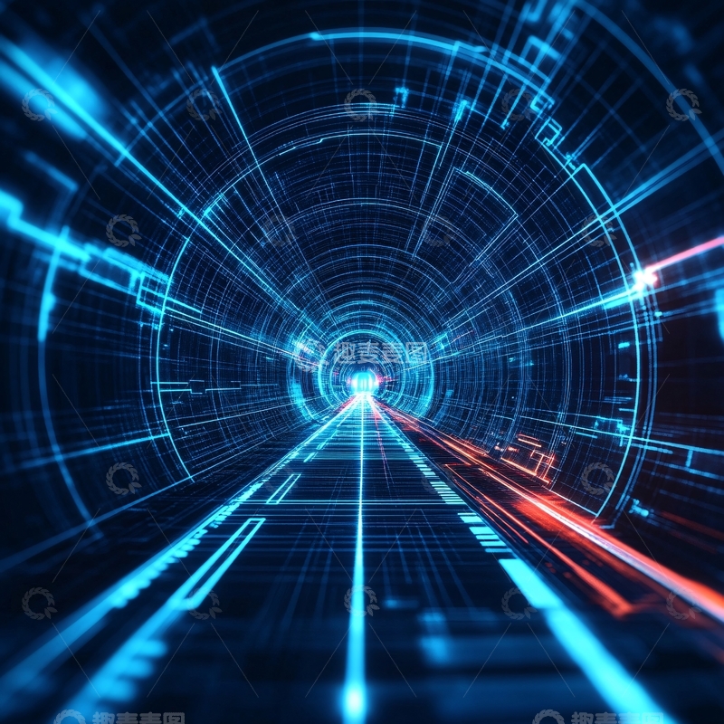 高清大图下载【趣麦麦图】科技感隧道33
