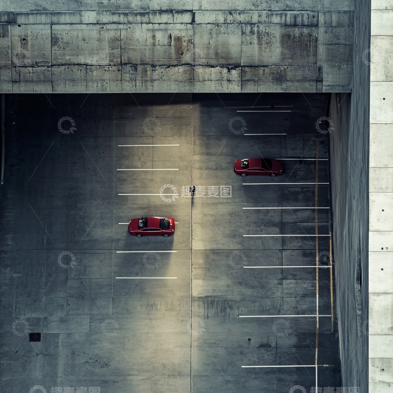 高清大图下载【趣麦麦图】红色车位1
