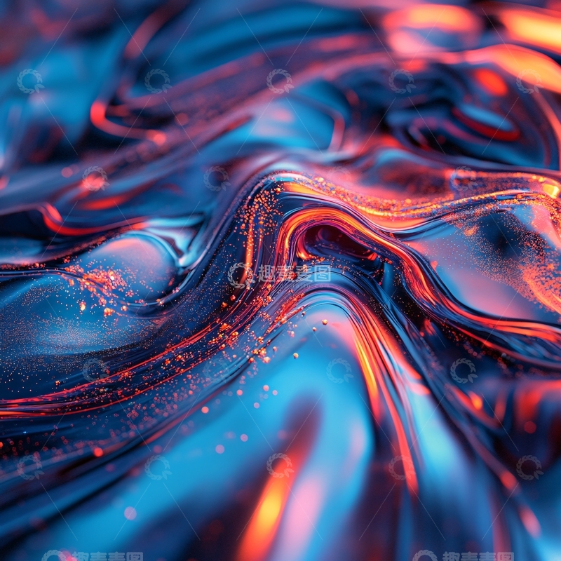高清大图下载【趣麦麦图】-抽象流体纹理