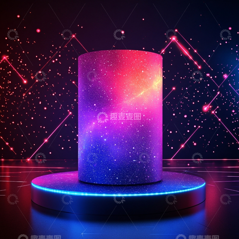 高清大图下载【趣麦麦图】霓虹灯展台3