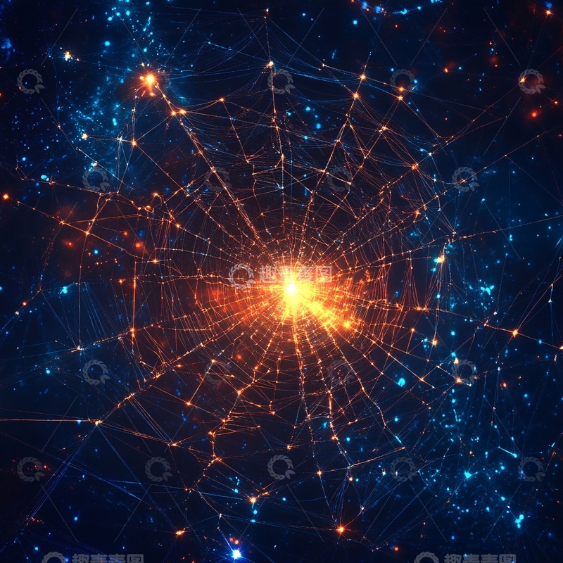 高清大图下载【趣麦麦图】科技光线汇聚背景4