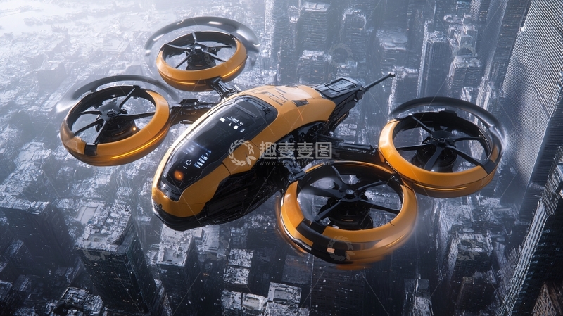 高清大图下载【趣麦麦图】智能飞行器