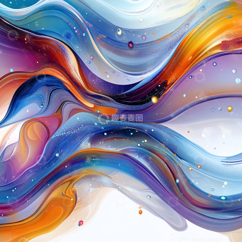 高清大图下载【趣麦麦图】流光意境彩色渲染图案7