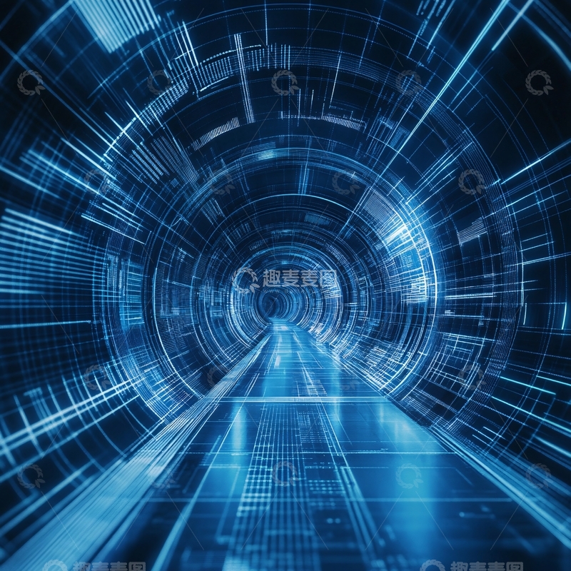高清大图下载【趣麦麦图】科技感隧道36