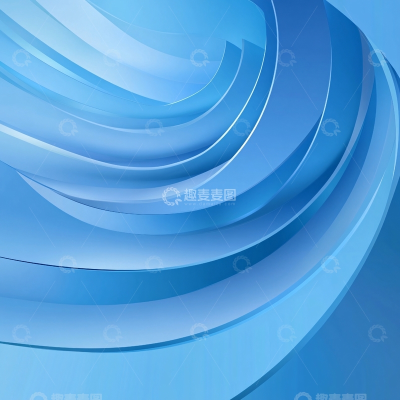 高清大图下载【趣麦麦图】蓝色动感曲线背景