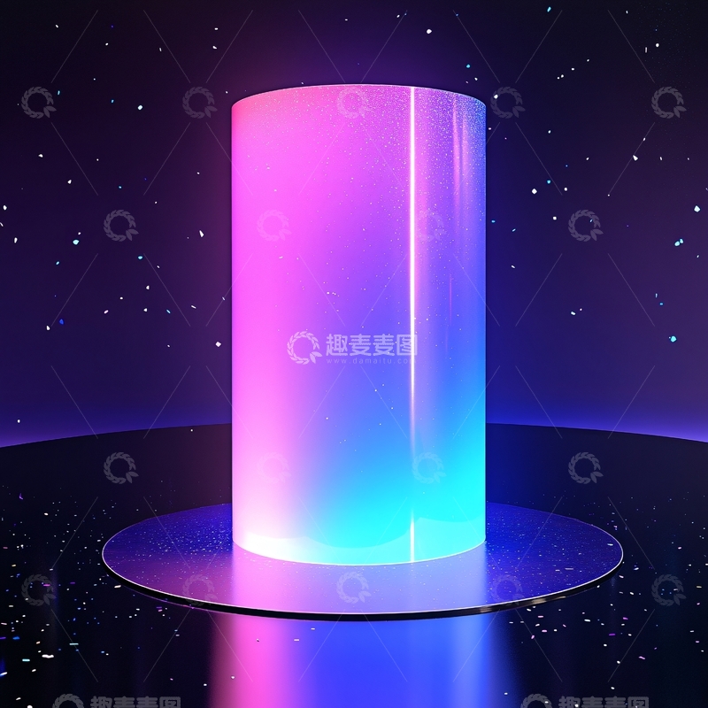 高清大图下载【趣麦麦图】炫彩渐变展台背景3